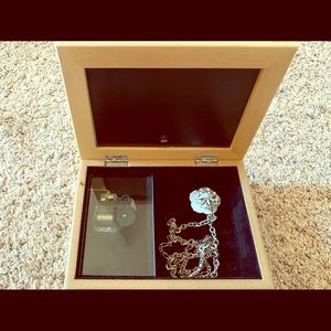 Rustic Wood Music Box for Trinket Jewelry